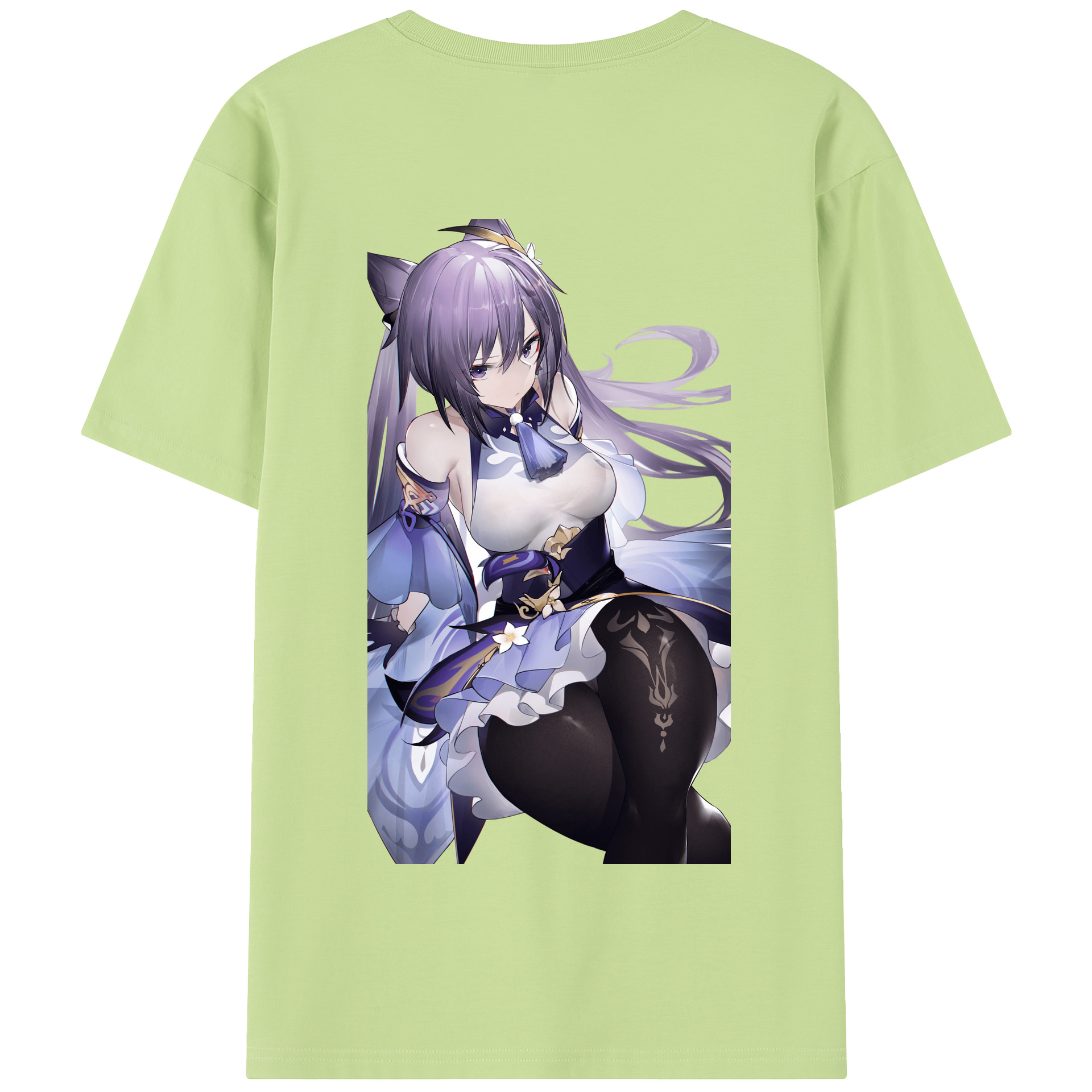 げんし神 刻晴 こくせい genshin Kokusei 綿100％半袖Tシャツ（背面プリント）